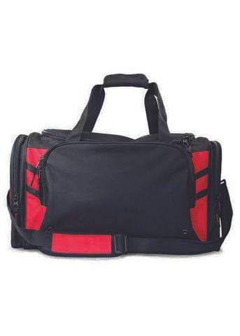 Aussie Pacific Tasman Sports Bag 4001 Active Wear Aussie Pacific Black/Red  